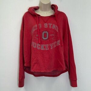 Colosseum - Ohio State Buckeyes Graphic Red Hooded Sweatshirt Size Medium